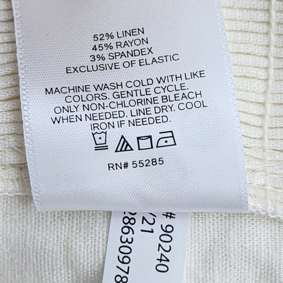 Express Women's Linen-Blend Tie Front Bandeau Top - XL - Picture 4 of 5